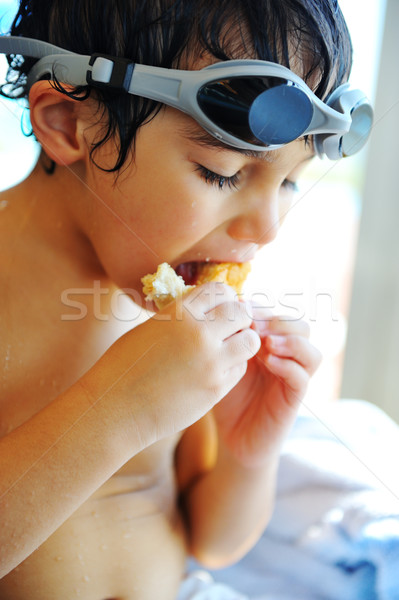 On beautiful pool, summer great time! Stock photo © zurijeta