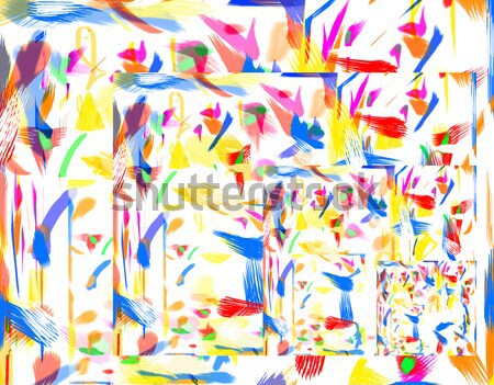 Abstract children's drawing water color paints on glass Stock photo © zurijeta