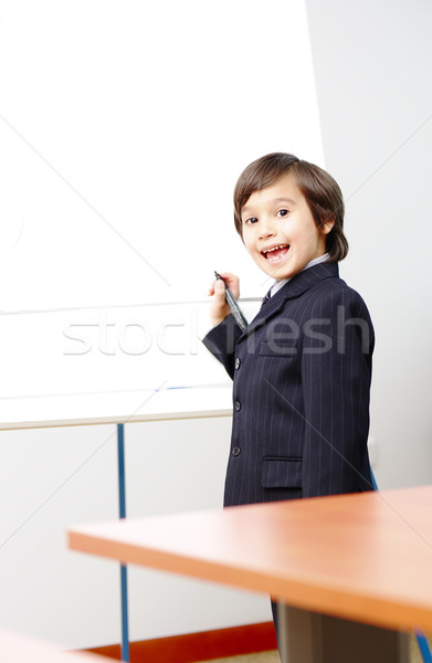 Genio ragazzo presentazione bambino imprenditore Foto d'archivio © zurijeta