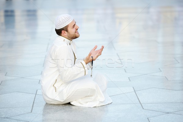 Muslim prayer at holy mosque Stock photo © zurijeta