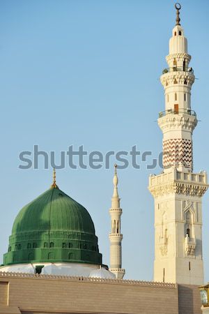 Prorok święty meczet Arabia Saudyjska budynku tłum Zdjęcia stock © zurijeta