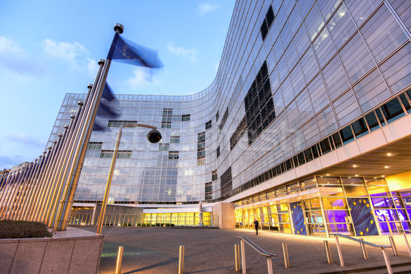 European comission building in dusk Stock photo © zurijeta