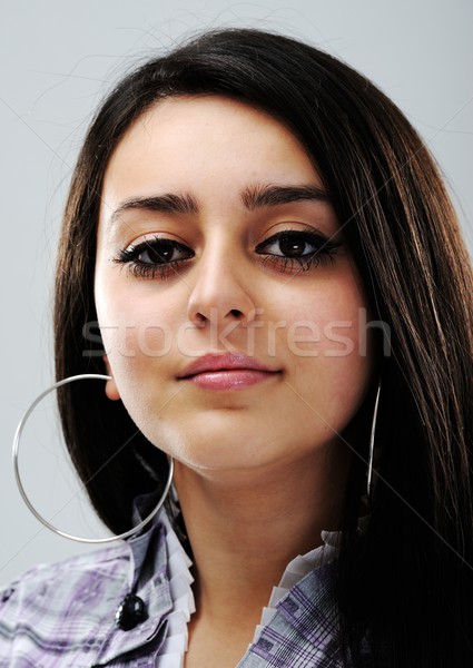 Beauty brunette female portrait Stock photo © zurijeta