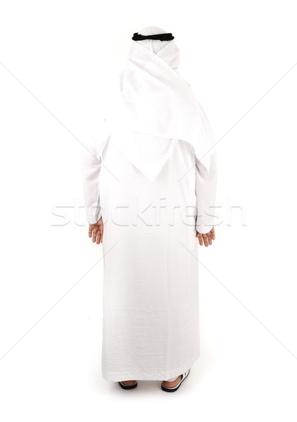 Arabic man isolated, from back Stock photo © zurijeta