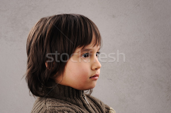 Colegial inteligente nino año edad expresiones faciales Foto stock © zurijeta