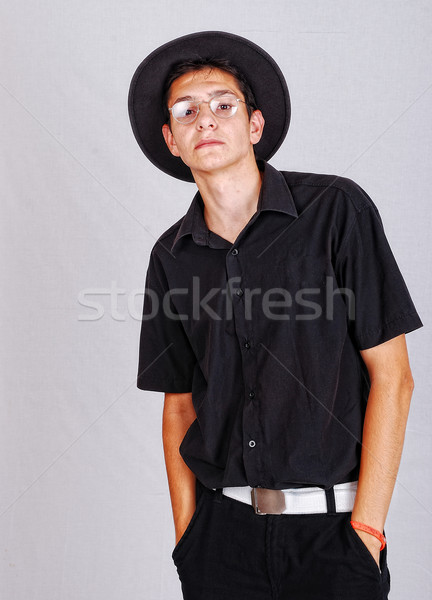 Young attractive male model isolated in white Stock photo © zurijeta