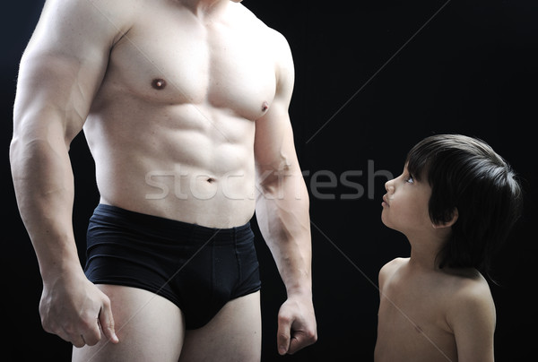 Stock photo: The Perfect male body - Awesome bodybuilder posing