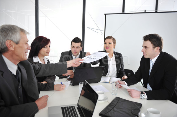 Giving a task at business meeting Stock photo © zurijeta