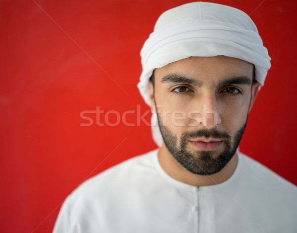 Attractive arabic man of Gulf Stock photo © zurijeta