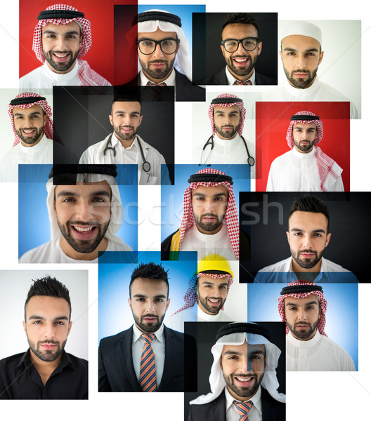 Arabic man collage Stock photo © zurijeta