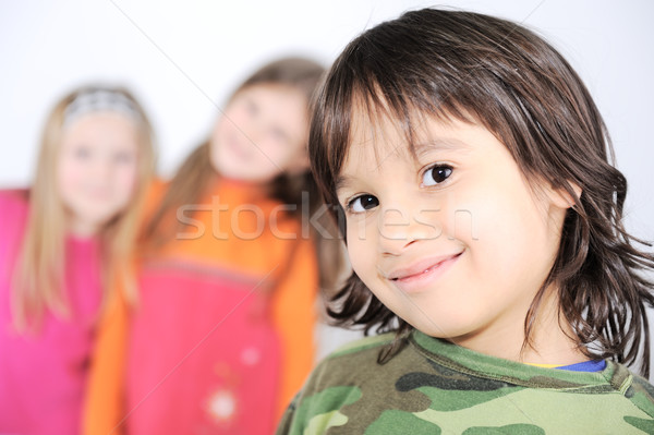 Enfants groupe famille filles portrait soldat [[stock_photo]] © zurijeta