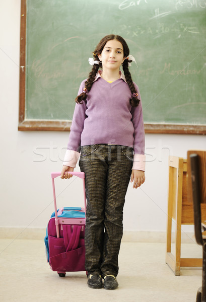 Education activities in classroom at school, happy children learning Stock photo © zurijeta
