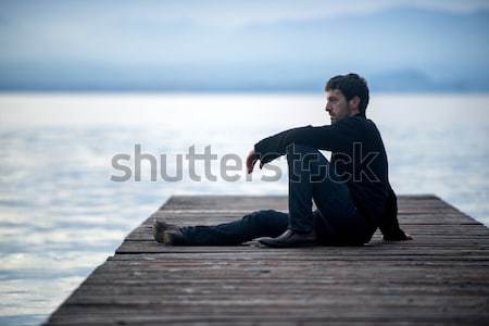 Muslim man praying Stock photo © zurijeta