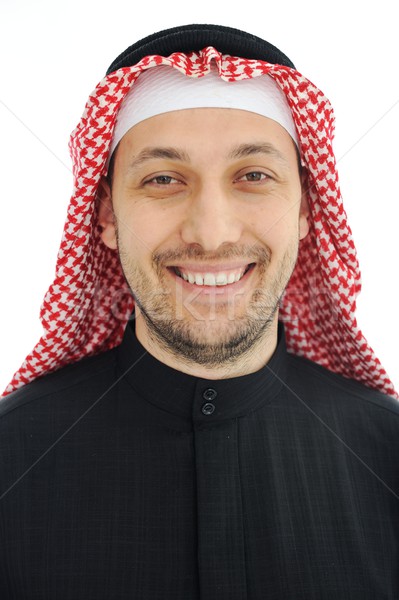 Man wearing arabic middle eastern traditional clothes Stock photo © zurijeta