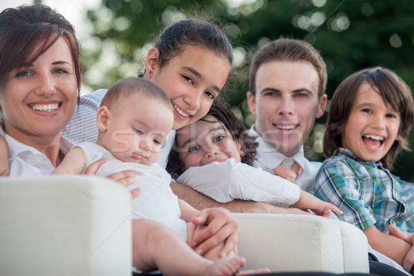 Portrait of a smiling family Stock photo © zurijeta