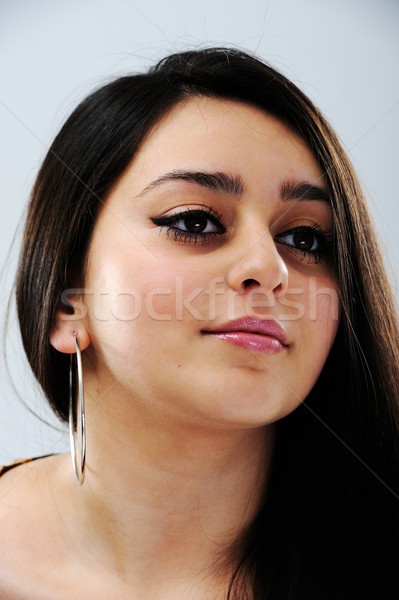 Beauty brunette female portrait Stock photo © zurijeta