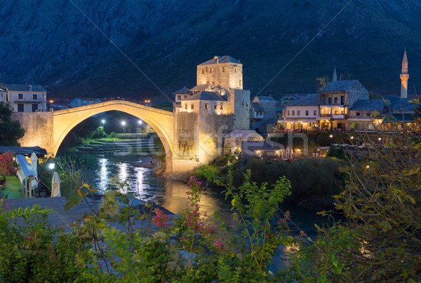 Stock photo: Mostar old bridge in Bosnia and Herzegovina