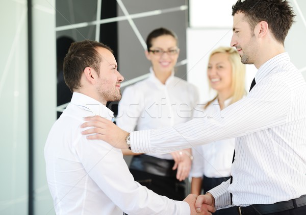 Business handshake after signing new contract Stock photo © zurijeta