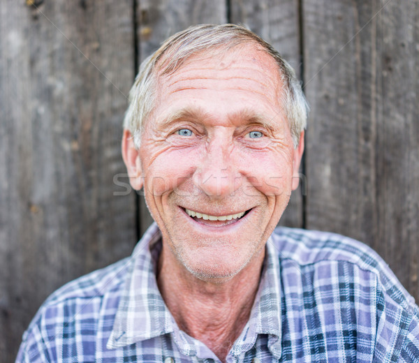 Happy smiling elder senior man portrait Stock photo © zurijeta