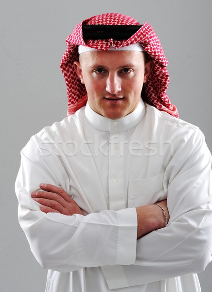 Közel-keleti férfi portré arab üzletember iszlám Stock fotó © zurijeta