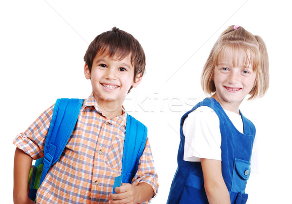 Geïsoleerd boek school gelukkig schoonheid Stockfoto © zurijeta