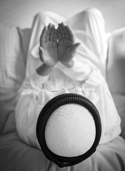 Elderly Muslim Arabic man praying Stock photo © zurijeta