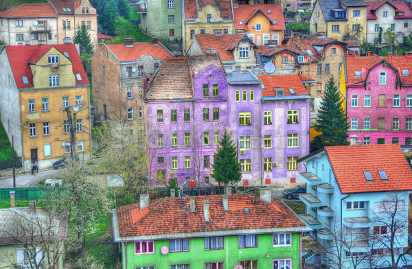 Colorato edifici città casa strada design Foto d'archivio © zurijeta