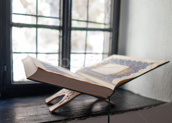 Old Koran book on window shelf Stock photo © zurijeta