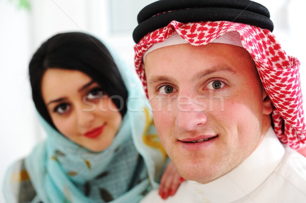 Arabic couple, wife and husband Stock photo © zurijeta