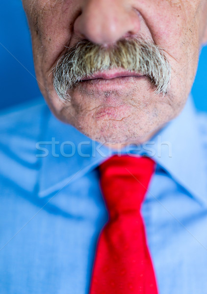 Bigode cara homem idoso branco Foto stock © zurijeta