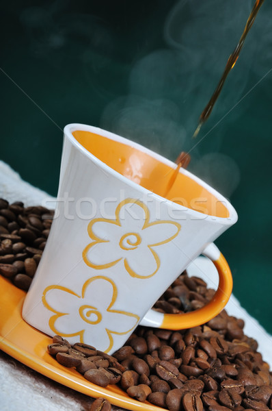 Coffe, beautiful scene Stock photo © zurijeta