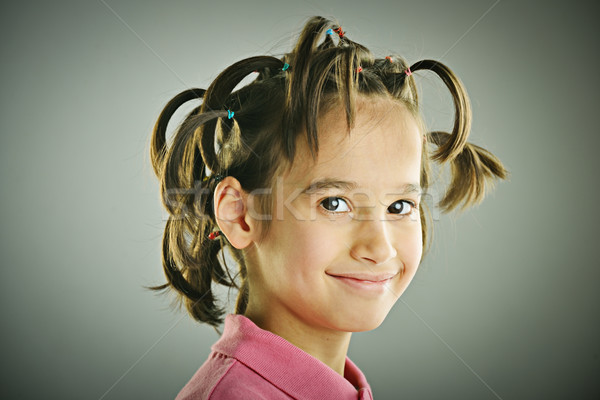 Funny Portrait Of Kid With Hair Style Stock Photo C Jasmin Merdan