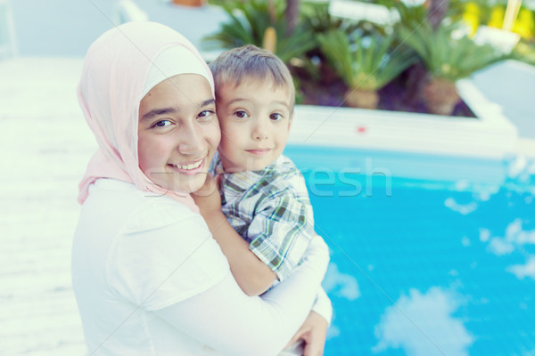 Felice arabic madre piccolo ragazzo Foto d'archivio © zurijeta