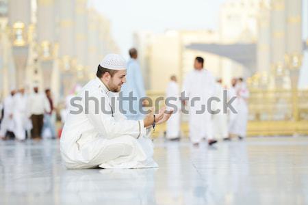 Muslim prayer at holy mosque Stock photo © zurijeta