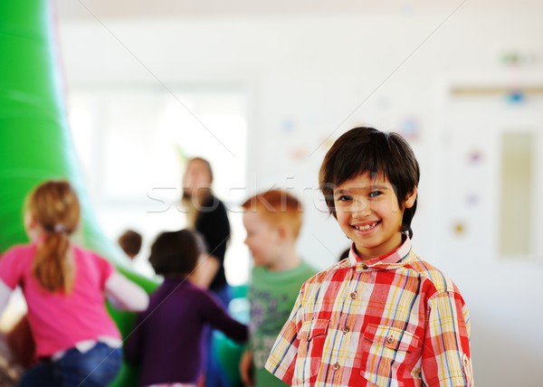 Kinderen spelen kleurrijk speeltuin kinderen spelen kleuterschool Stockfoto © zurijeta