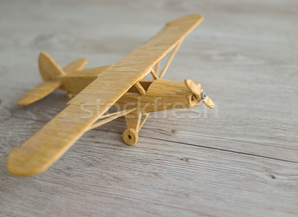 деревянная игрушка самолет небе дети ребенка плоскости Сток-фото © zurijeta