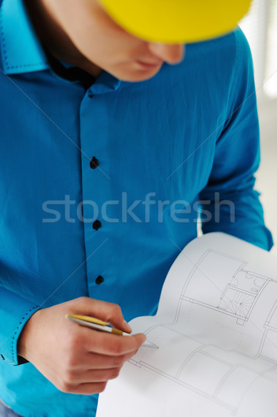 Closeup image of an achitect Stock photo © zurijeta