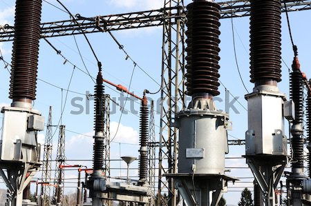 Centrale électrique électriques énergie ciel métal Photo stock © zurijeta