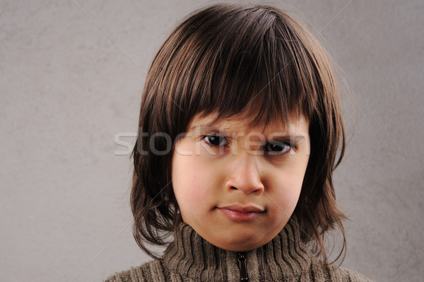 Colegial inteligente nino año edad expresiones faciales Foto stock © zurijeta