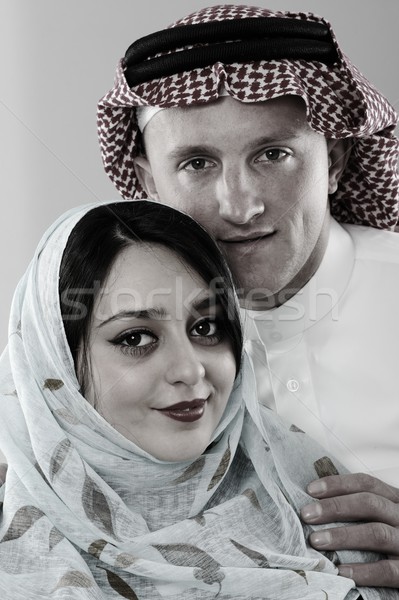 Arabic couple, wife and husband Stock photo © zurijeta