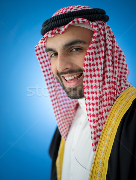 Ritratto attrattivo arab uomo robe arabic Foto d'archivio © zurijeta
