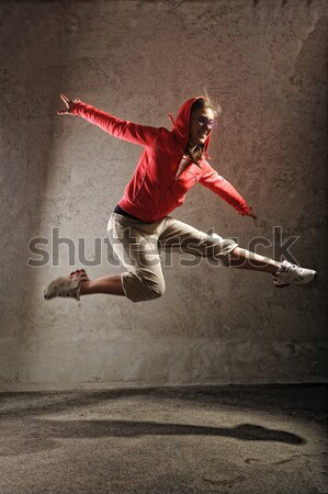Breakdance Tänzerin Mode Modell Fitness Teenager Stock foto © zurijeta