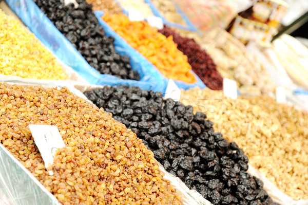 Natural organic food on market place, piazza, bazaar Stock photo © zurijeta
