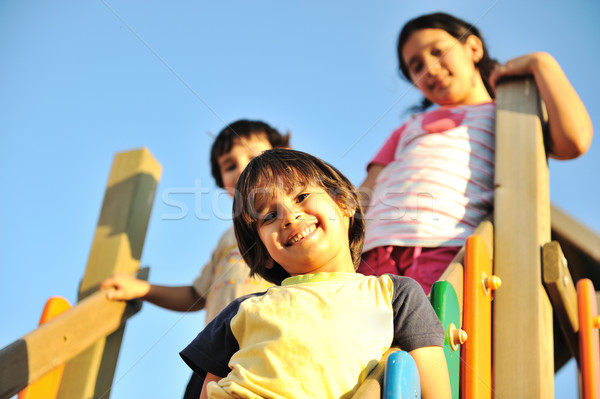 Playing in park together Stock photo © zurijeta