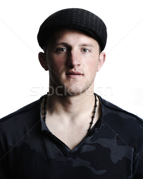 Young macho man in different poses, series of photos Stock photo © zurijeta
