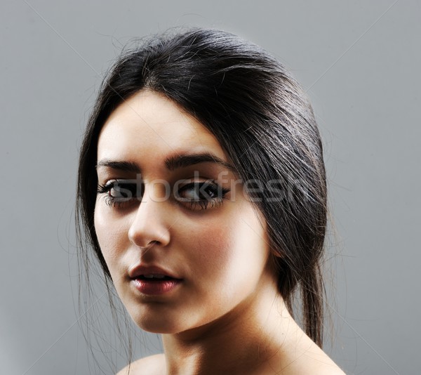 Beauty brunette female portrait Stock photo © zurijeta