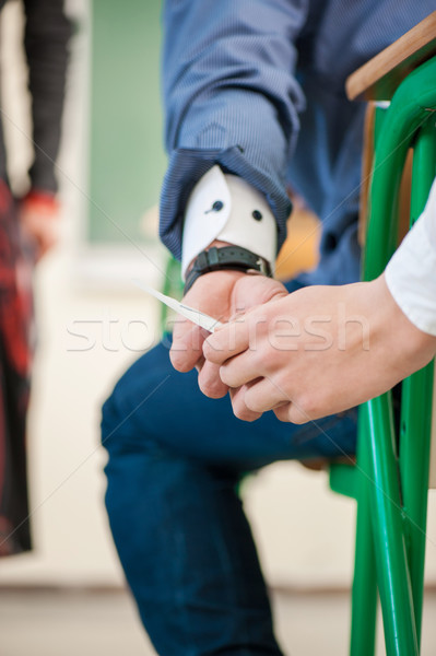 Giving a cheat-sheet Stock photo © zurijeta