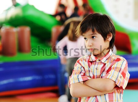 Kids playing on colorful kindergarden playground Stock photo © zurijeta