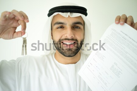 Arabic boy with Koran isolated Stock photo © zurijeta