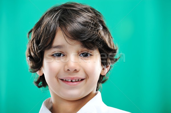 Stock photo: Closeup portrait of real child